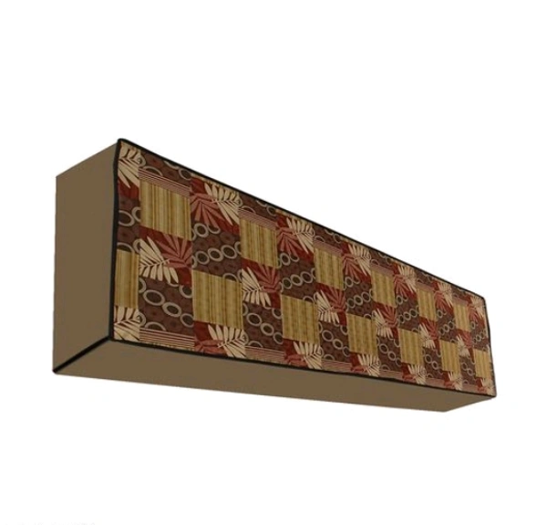 Brown Color Printed PVC 2 TON AC Cover For Split - 2 Ton, Crater Brown, PVC, Pack of1, Rectangle
